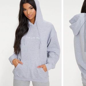 PLT Embroidered Oversized Hoodie